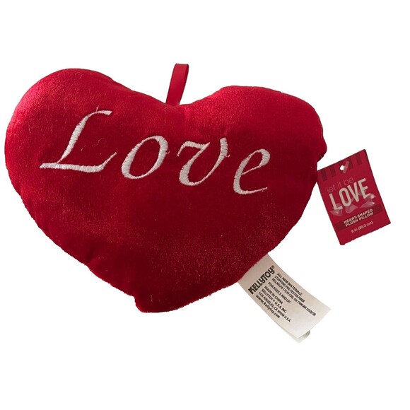 Kellytoy Heart Shaped Love Small Plush Pillow Decorative Red 8” in‎ NWT - Picture 1 of 3